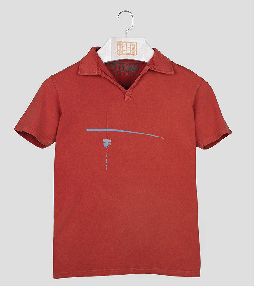 Polo manga corta Hombre Reposat - arcilla