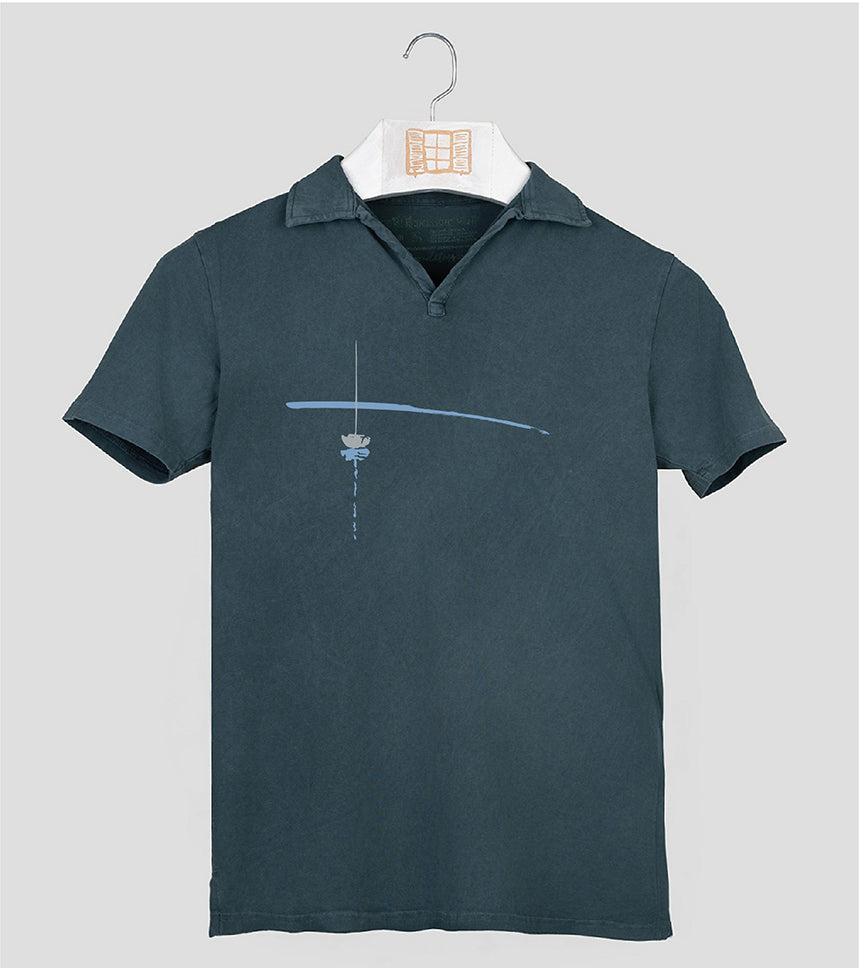Polo manga corta Hombre Reposat - plomo