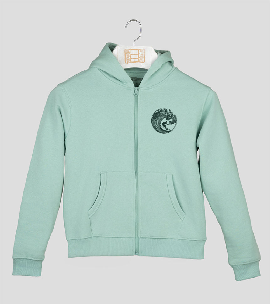 Sudadera cremallera Niño Zarauz - aqua