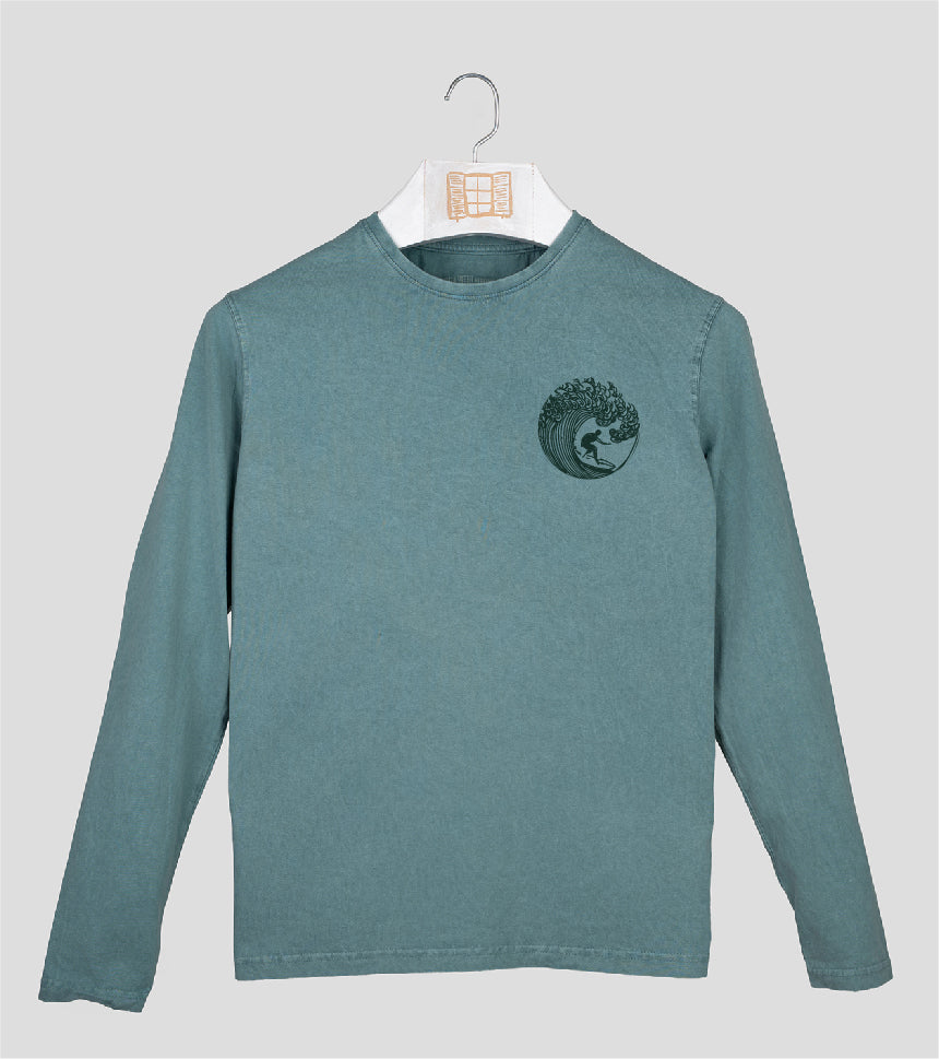 Camiseta manga larga Hombre Zarauz - esmeralda
