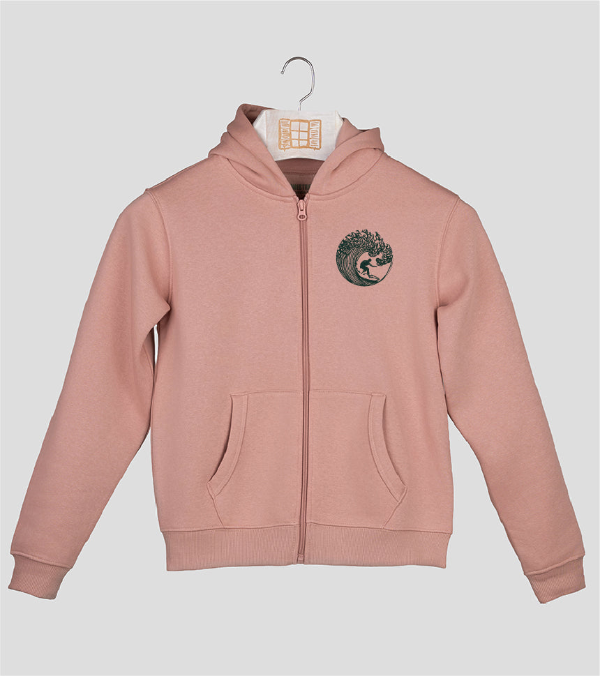 Sudadera cremallera Niño Zarauz - rosado