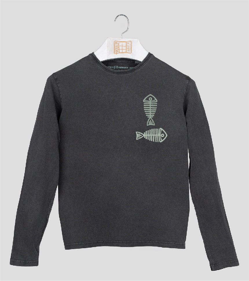Camiseta manga larga Hombre Peixos - marengo
