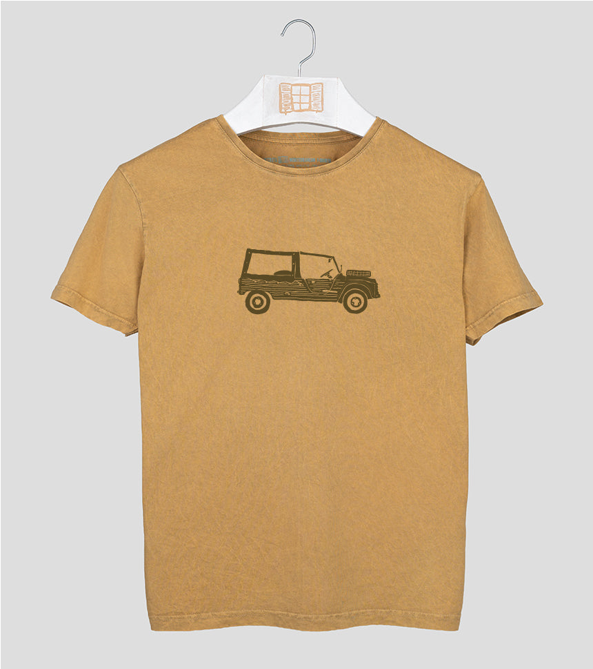 Camiseta manga corta Hombre Mehari - mostaza