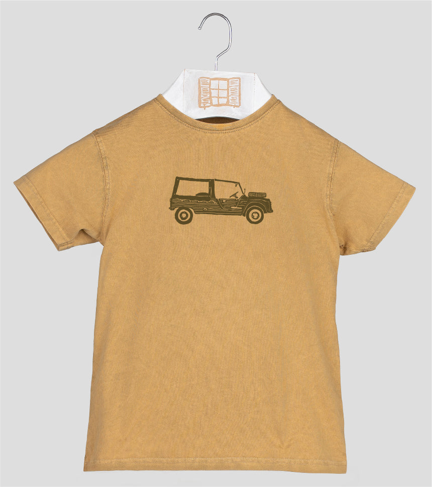 Camiseta manga corta Niño Mehari - mostaza
