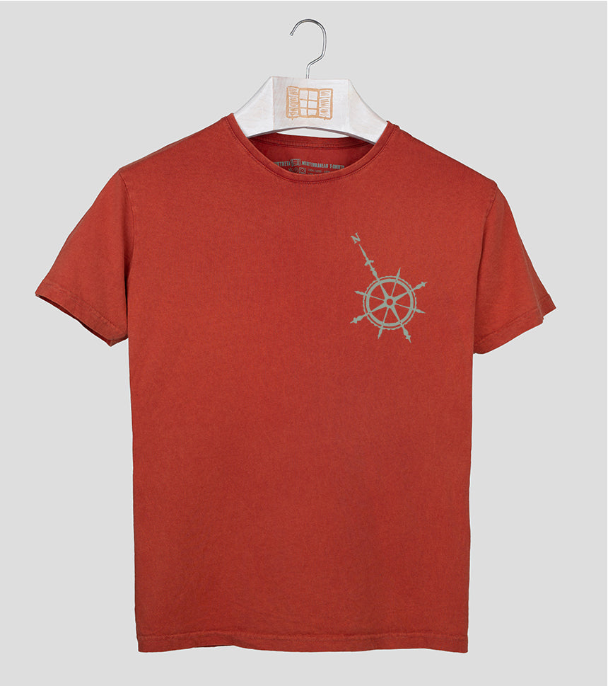 Camiseta manga corta Compas - arcilla