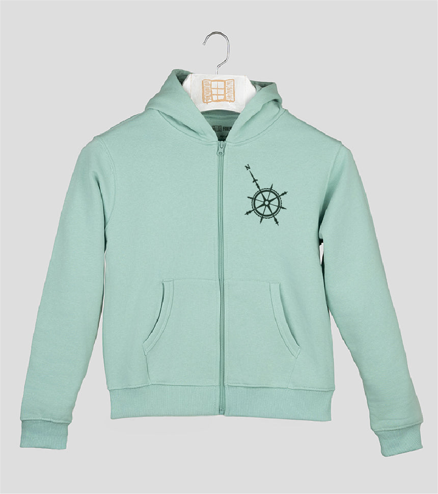 Sudadera cremallera Niño Compas - aqua