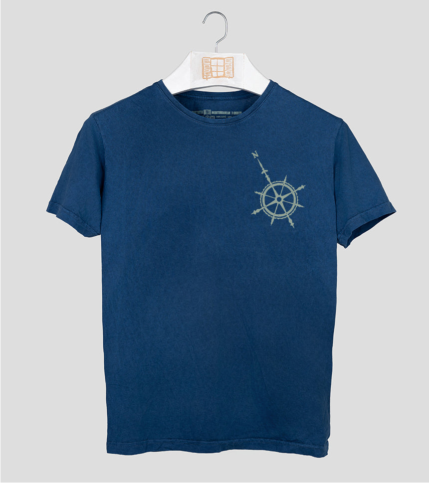 Camiseta manga corta Compas - azul-marino