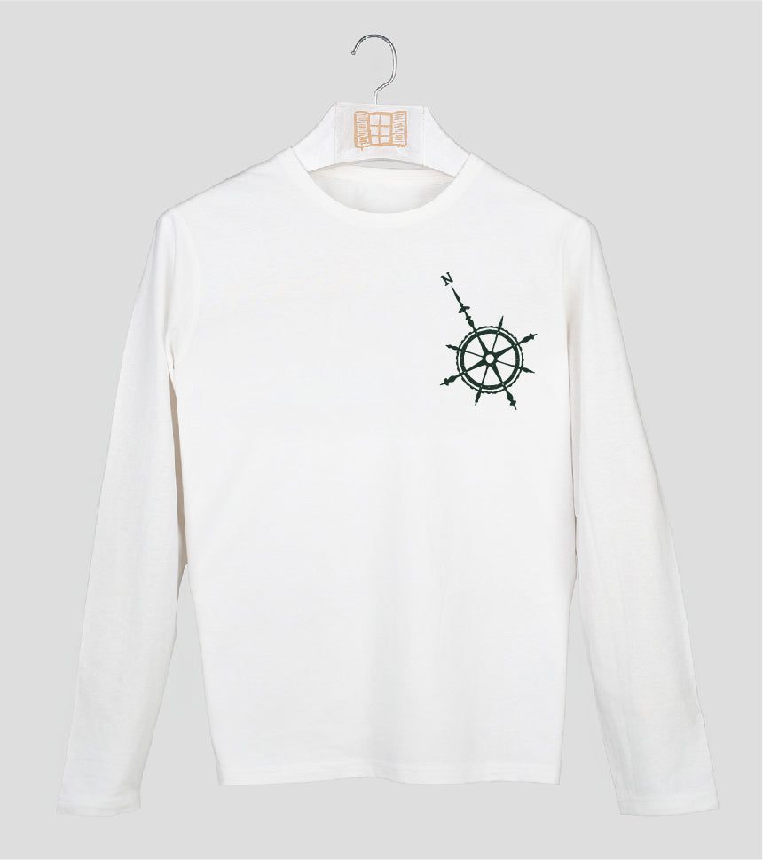 Camiseta manga larga Hombre Compas - crudo