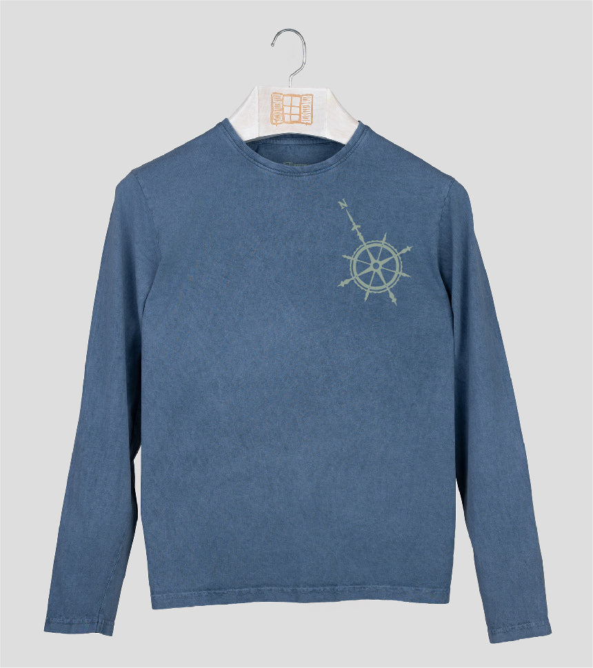 Camiseta manga larga Hombre Compas - indigo
