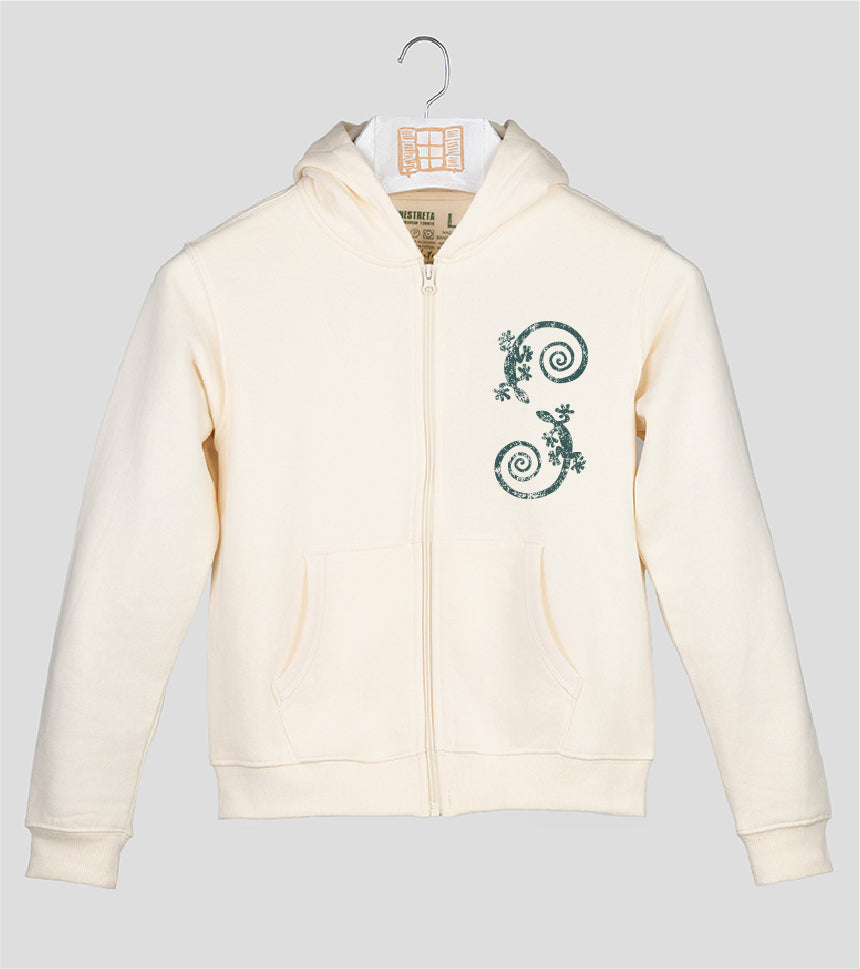 Sudadera cremallera Niño Cargol - crudo