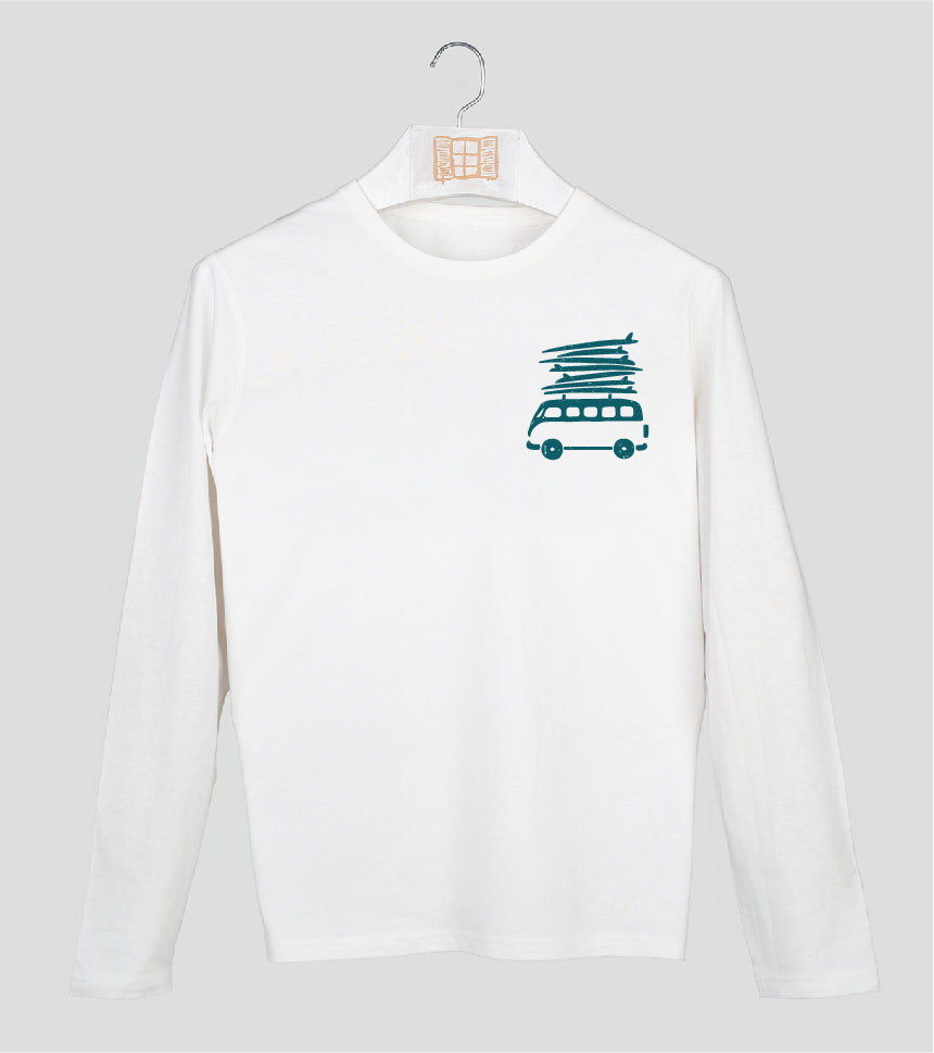 Camiseta manga larga Hombre Beach - crudo