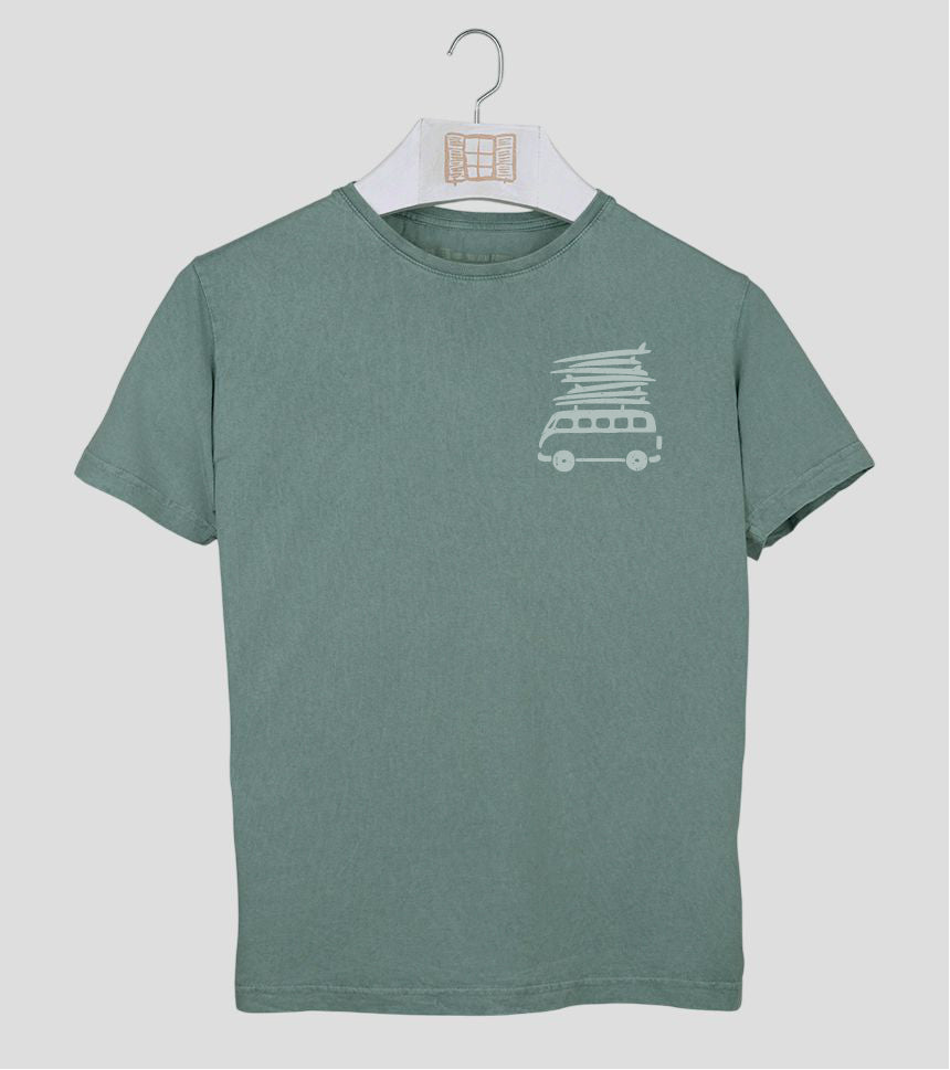 Camiseta manga corta Beach - esmeralda