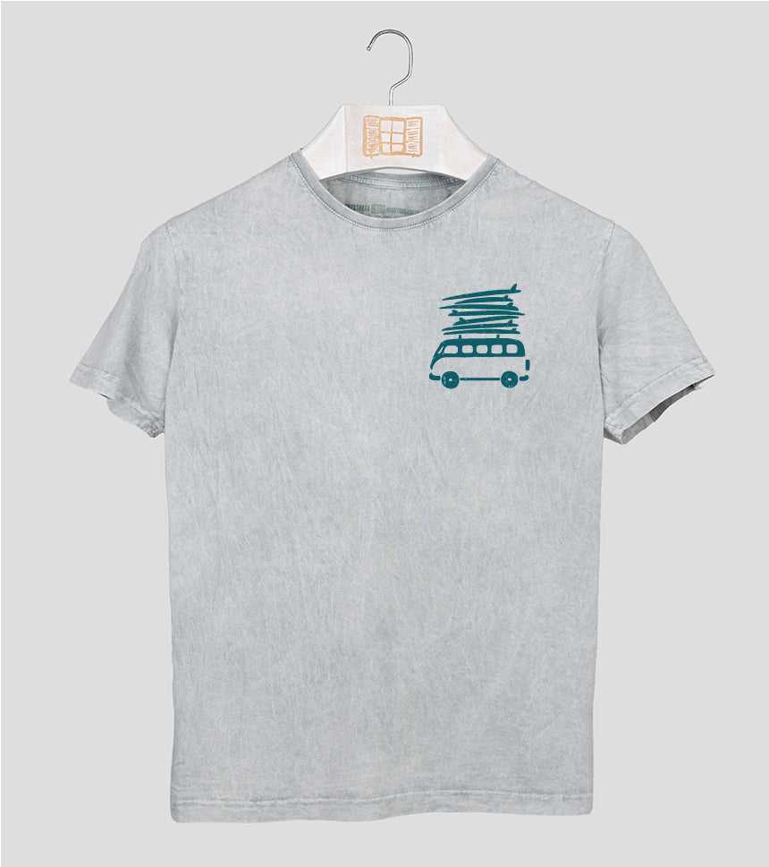 Camiseta manga corta Beach - gris