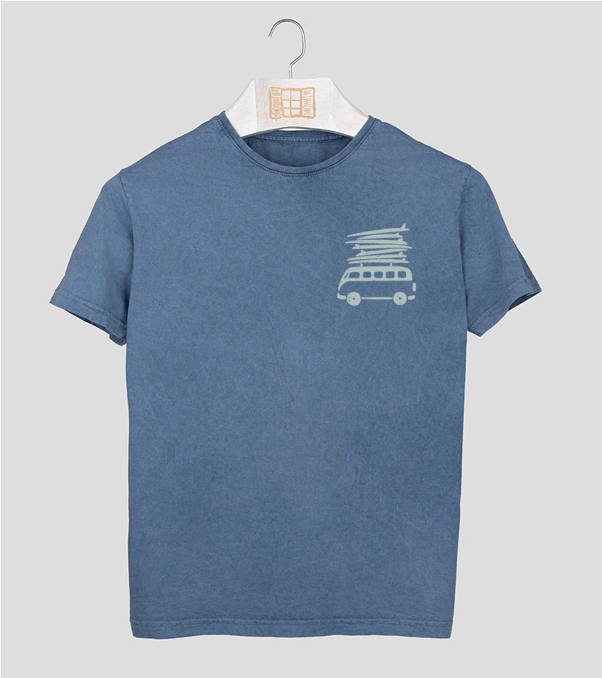 Camiseta manga corta Beach - indigo
