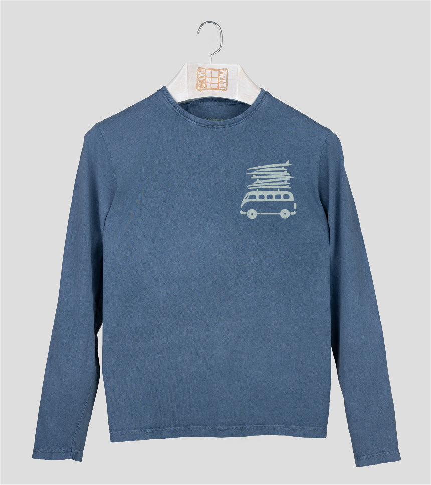 Camiseta manga larga Hombre Beach - indigo