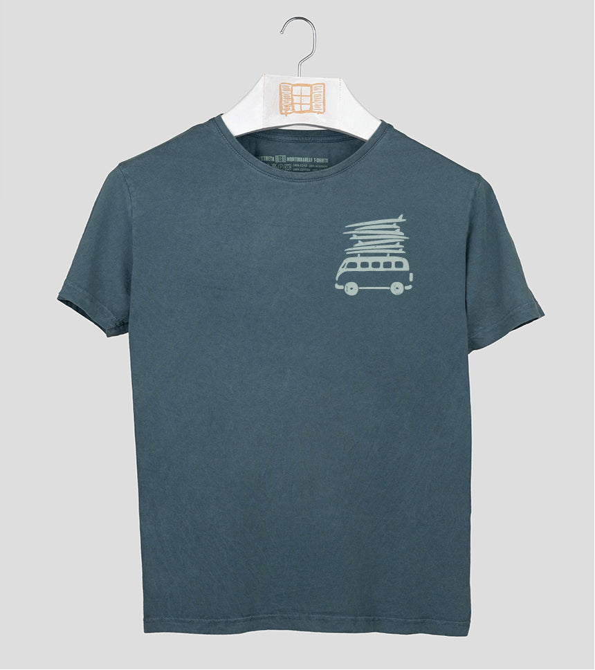Camiseta manga corta Beach - plomo