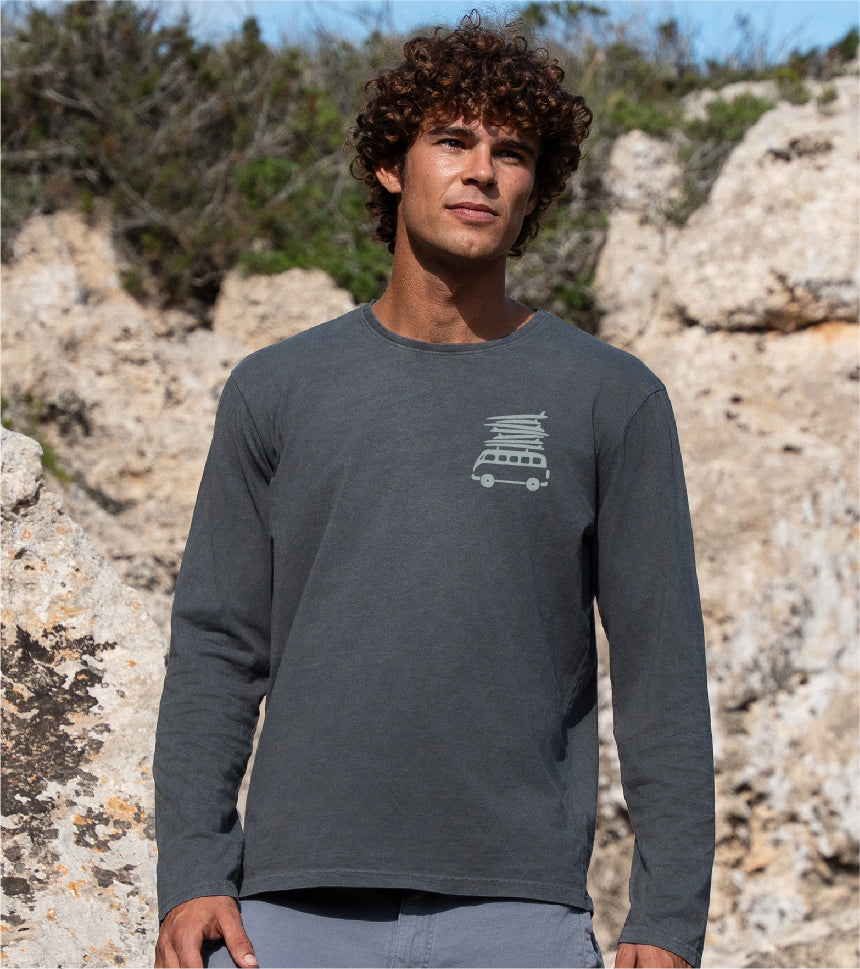 Men's Long Sleeve Beach T-shirt