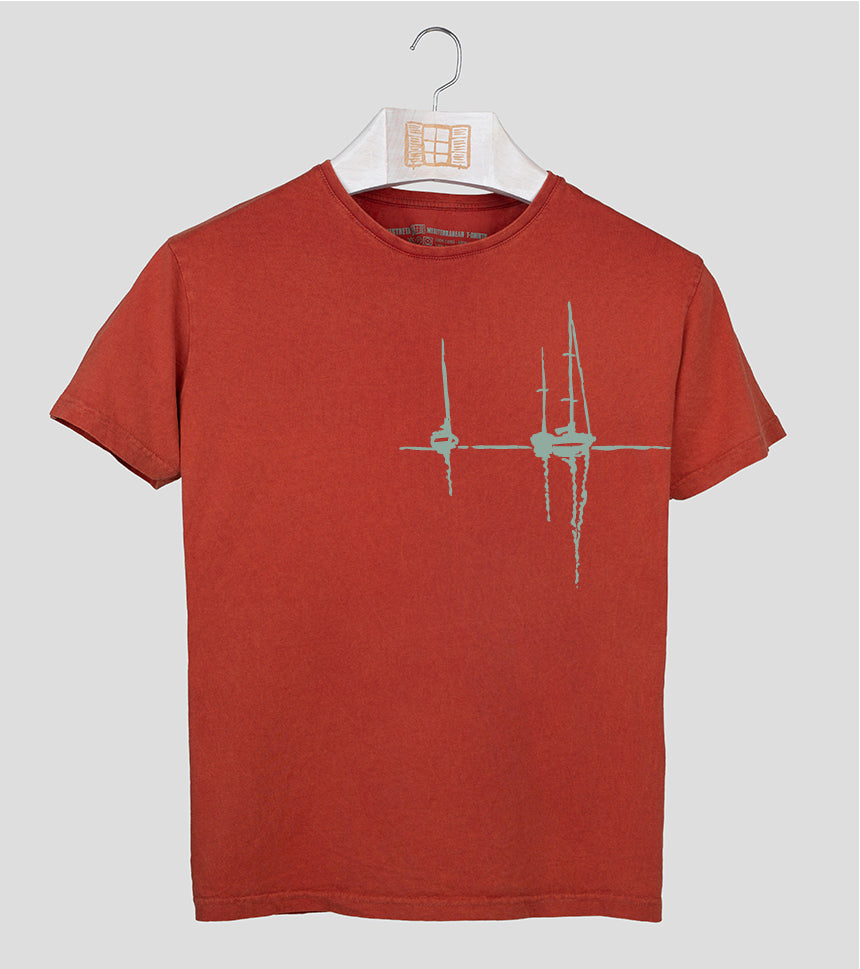 Camiseta manga corta Sunset - arcilla