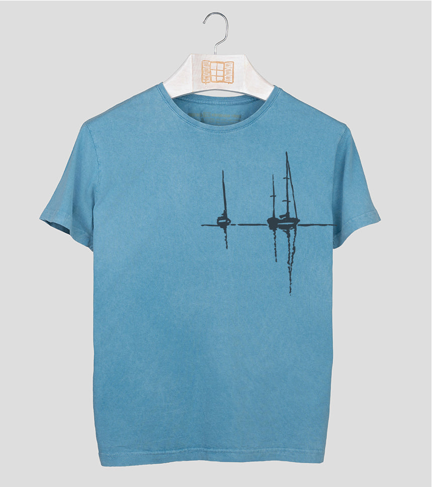 Camiseta manga corta Sunset - aqua