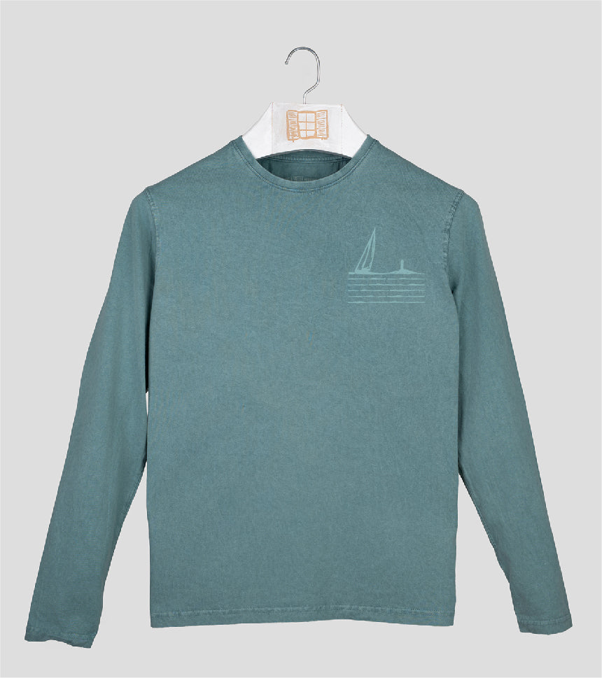Camiseta manga larga Hombre Sea - esmeralda