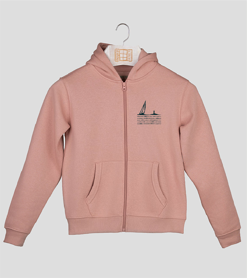 Sudadera cremallera Niño Sea - rosado
