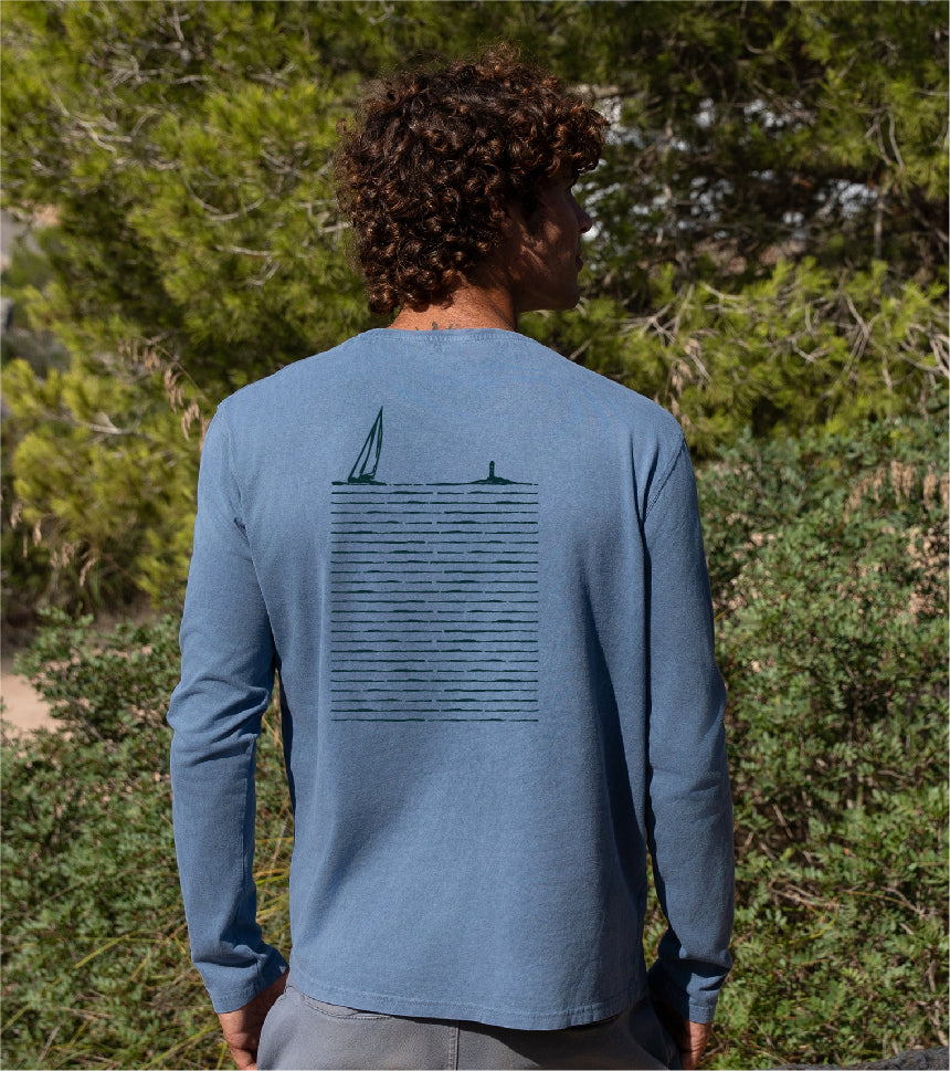 Men's Long Sleeve T-Shirt Sea