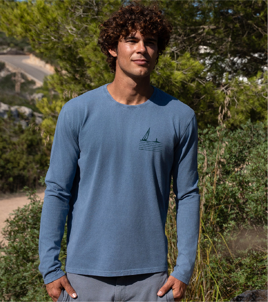 Men's Long Sleeve T-Shirt Sea