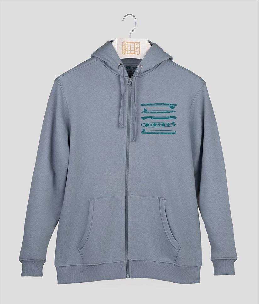 Sudadera cremallera Custom - cielo