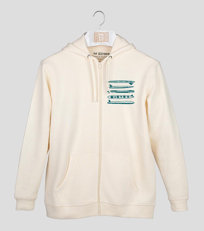 Sudadera cremallera Custom - crudo