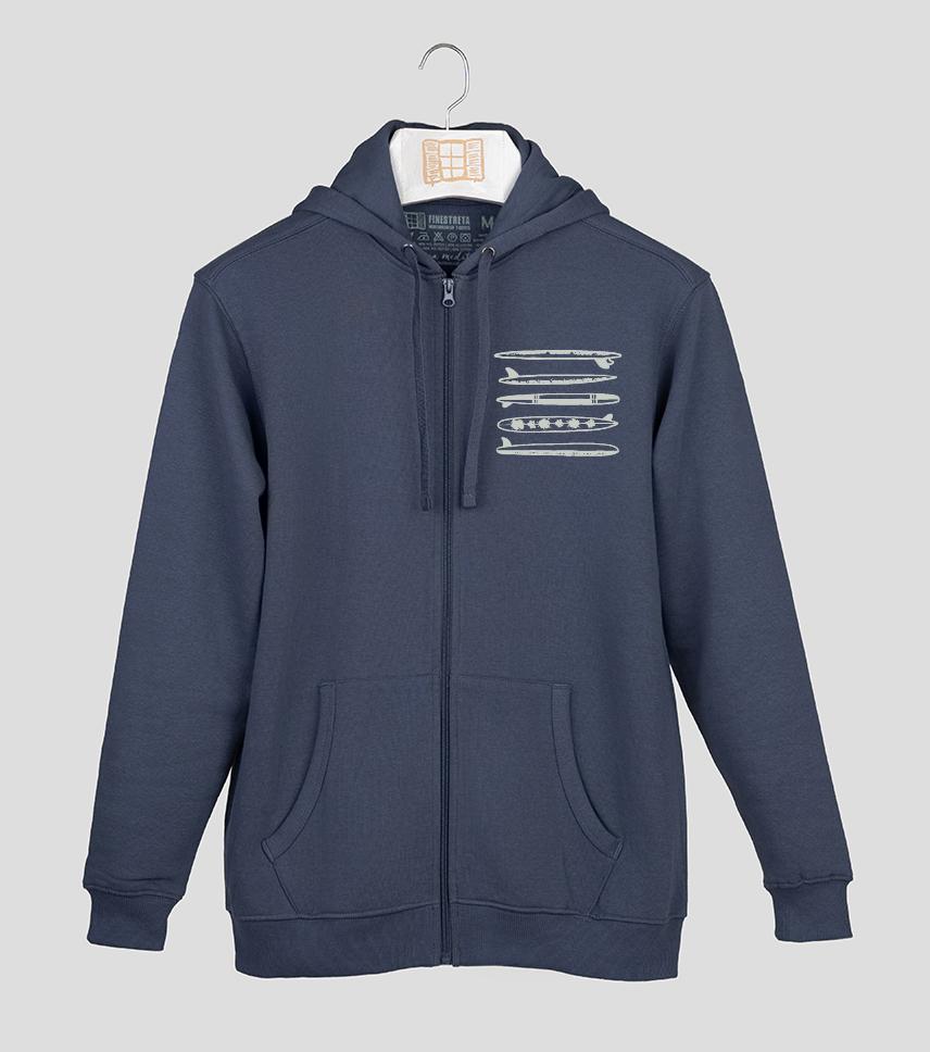 Sudadera cremallera Custom - indigo
