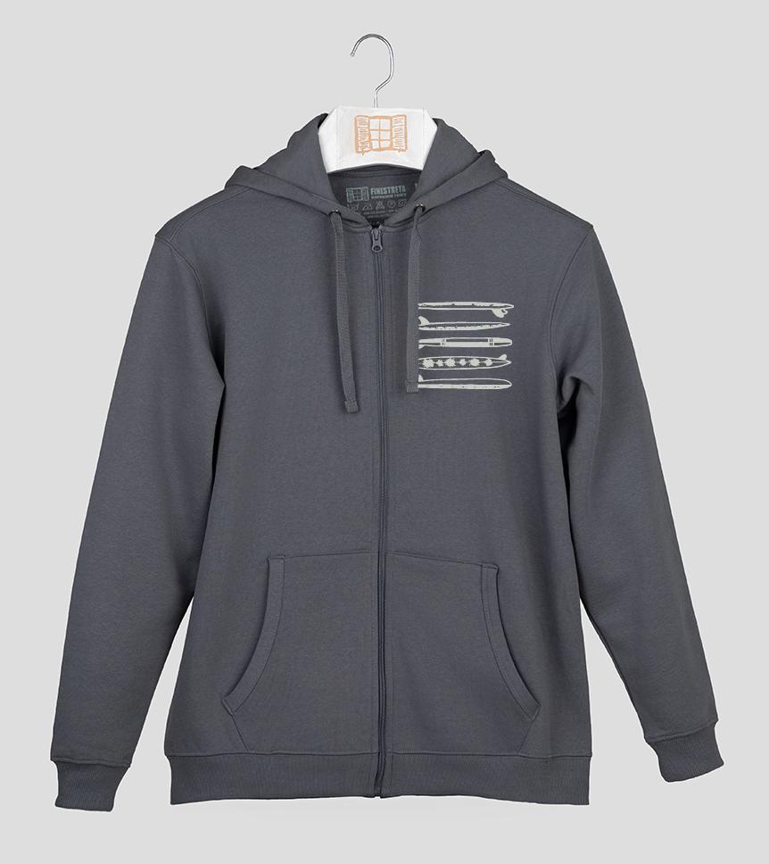 Sudadera cremallera Custom - marengo