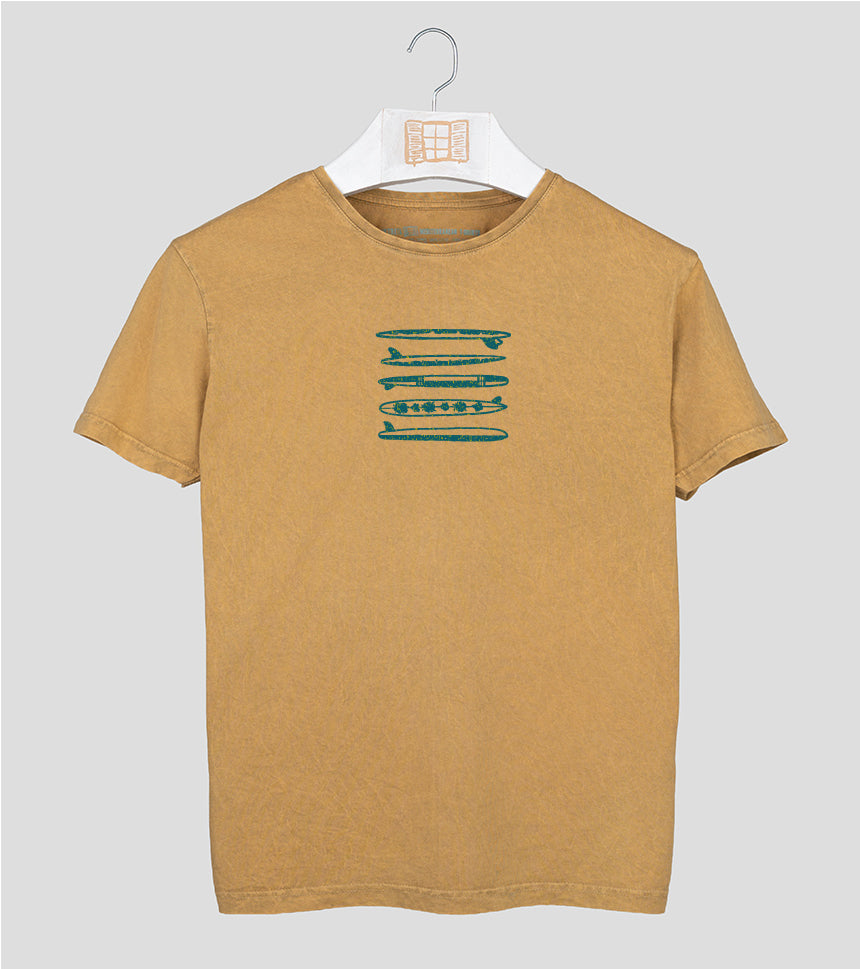 Camiseta manga corta Custom - mostaza