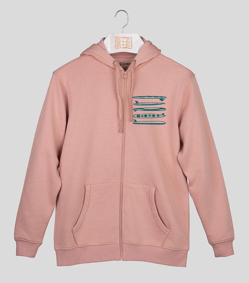 Sudadera cremallera Custom - rosado
