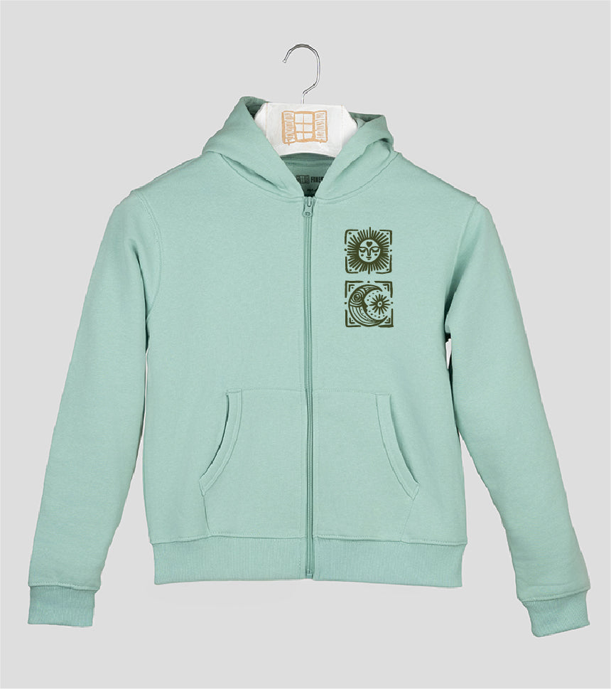 Sudadera cremallera Niño Llunes - aqua