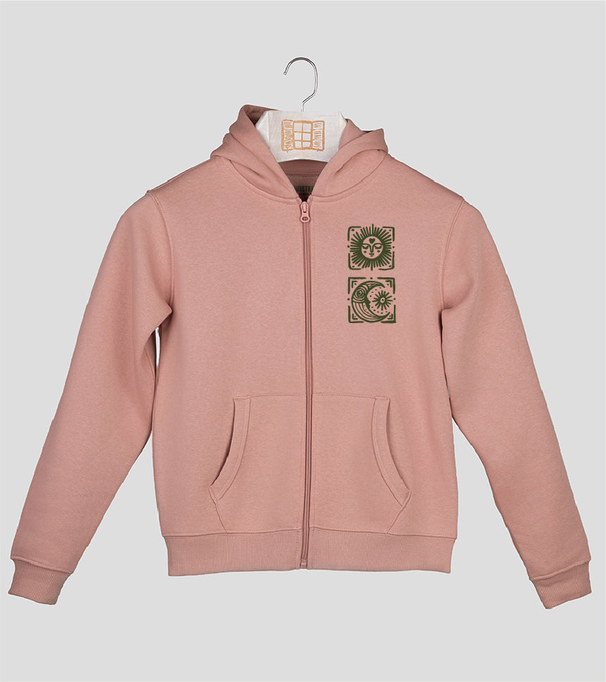 Sudadera cremallera Niño Llunes - rosado