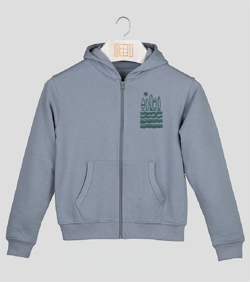 Sudadera cremallera Niño Cresta - cielo