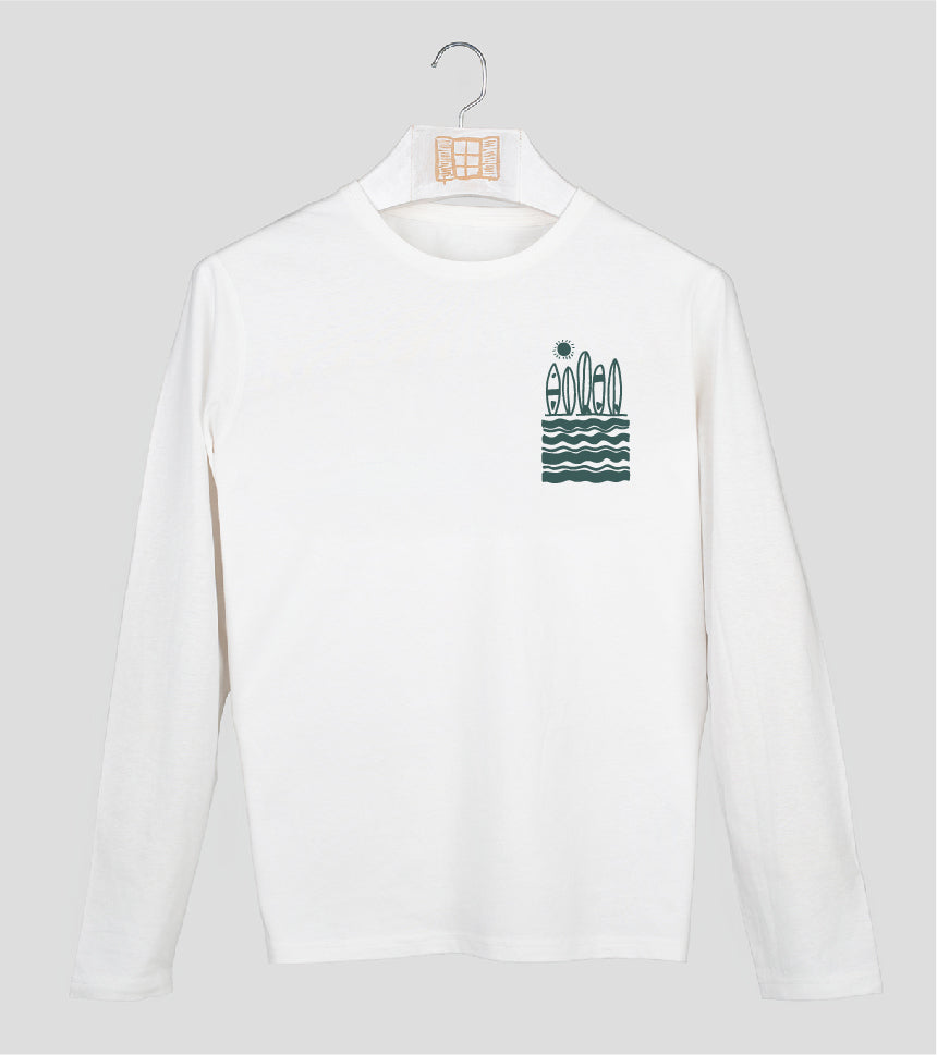Camiseta manga larga Hombre Cresta - crudo