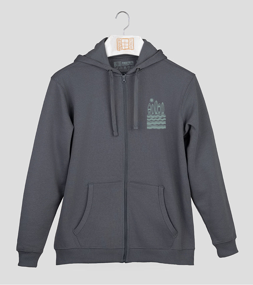 Sudadera cremallera Cresta - marengo