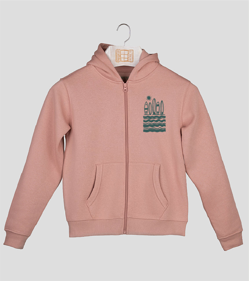 Sudadera cremallera Niño Cresta - rosado