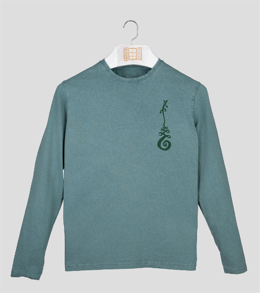 Camiseta manga larga Hombre Zen - esmeralda