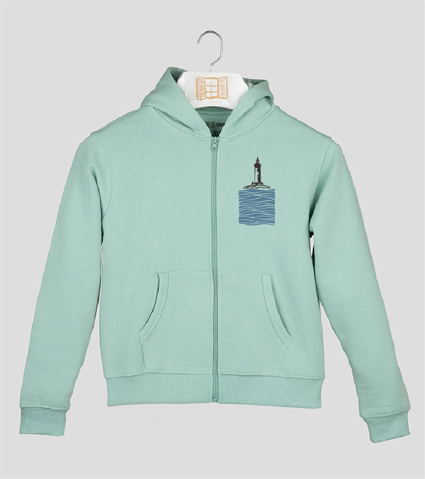 Sudadera cremallera Niño Litoral - aqua
