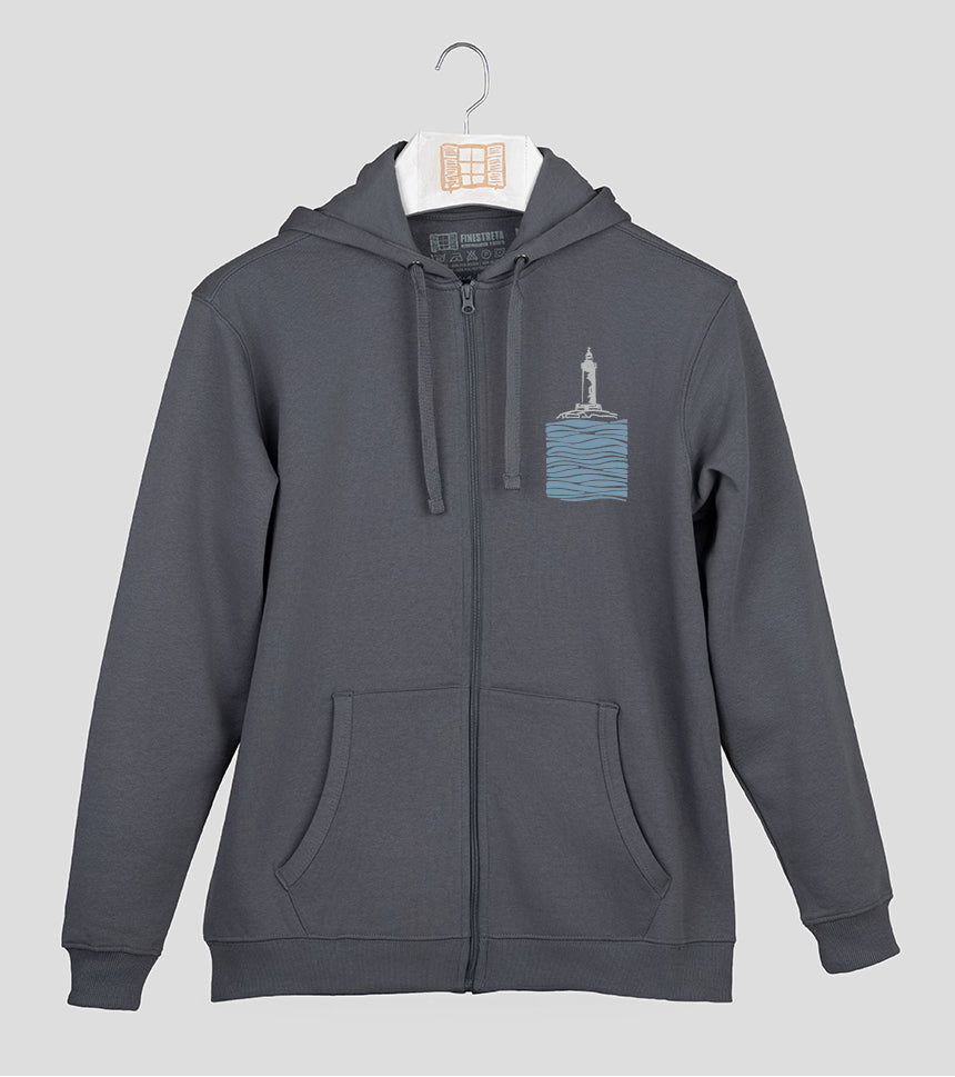 Sudadera cremallera Litoral - marengo