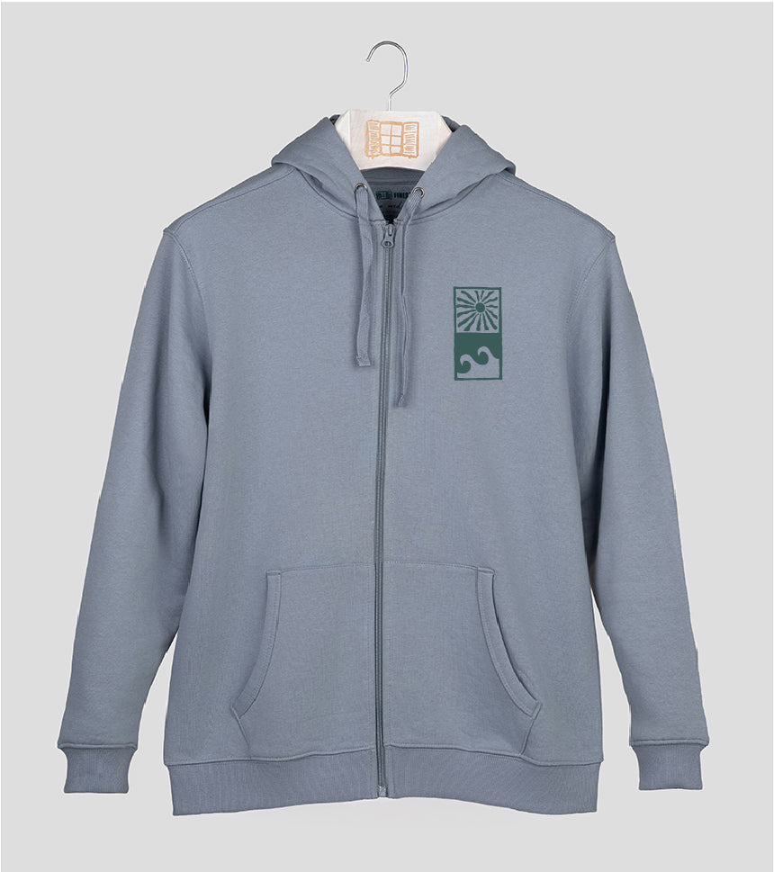 Sudadera cremallera Paradise - cielo