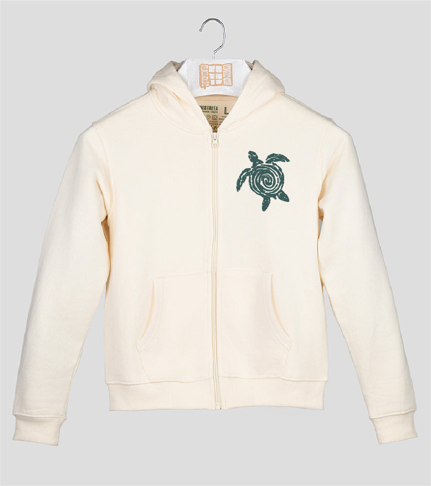 Sudadera cremallera Niño Nedada - crudo