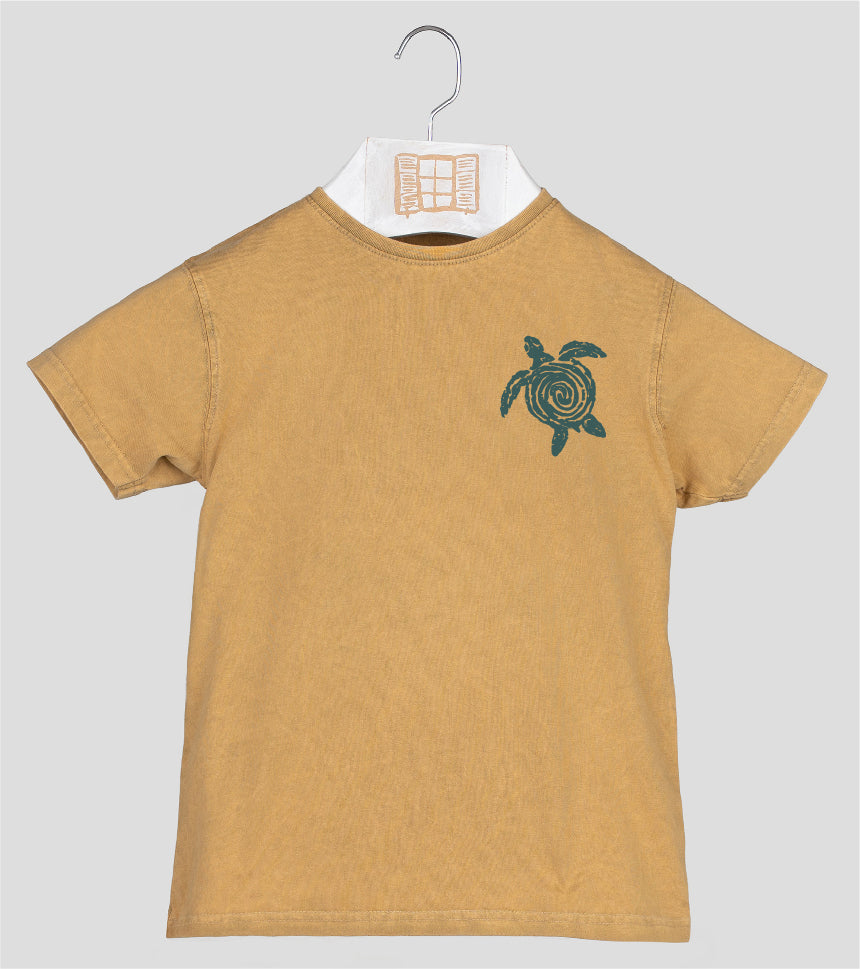 Camiseta manga corta Niño Nedada - mostaza