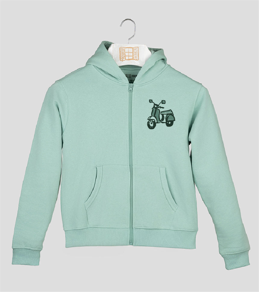 Sudadera cremallera Niño Dolcevita - aqua