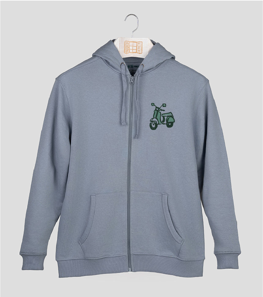 Sudadera cremallera Dolcevita - cielo