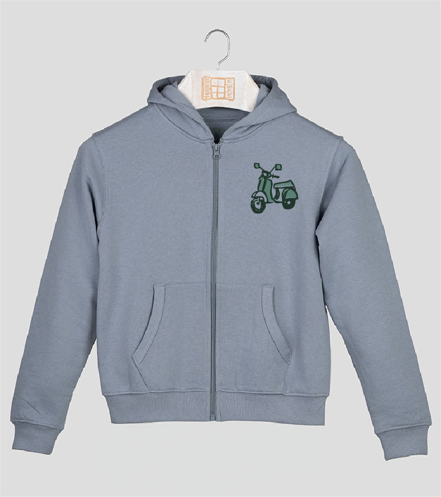 Sudadera cremallera Niño Dolcevita - cielo