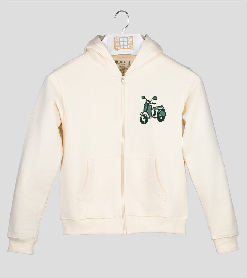 Sudadera cremallera Niño Dolcevita - crudo