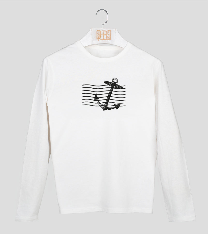 Camiseta manga larga Hombre Fondo - crudo